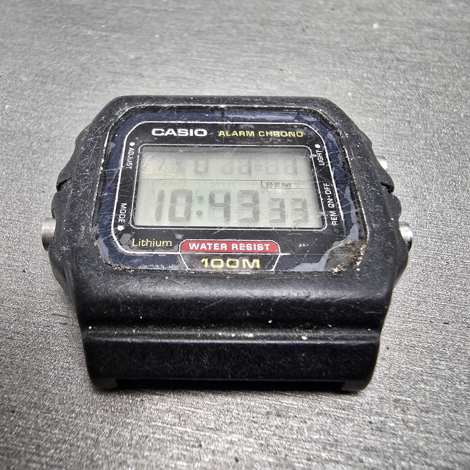 Casio W-720 Watch Men 38mm Black  Alarm Chronograph Daydate Octagon New Batt2