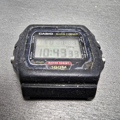 Casio W-720 Watch Men 38mm Black  Alarm Chronograph Daydate Octagon New Batt2
