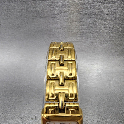 Bulova Tank Watch Women 16mm White Dial Gold Tone Rectangle 97S42 New Battery4