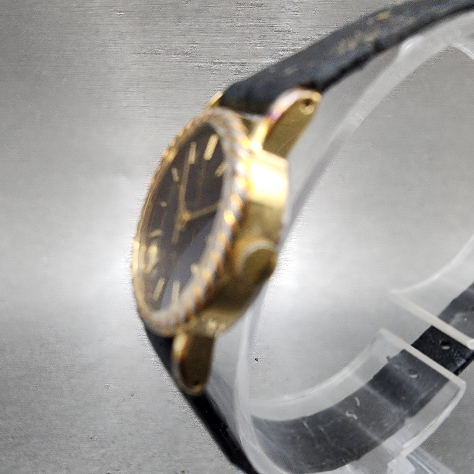 Seiko Watch Women 19mm Brown Dial Gold Tone Oval 14215510 New Battery3
