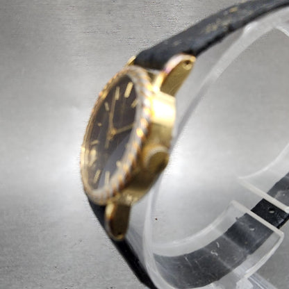 Seiko Watch Women 19mm Brown Dial Gold Tone Oval 14215510 New Battery3