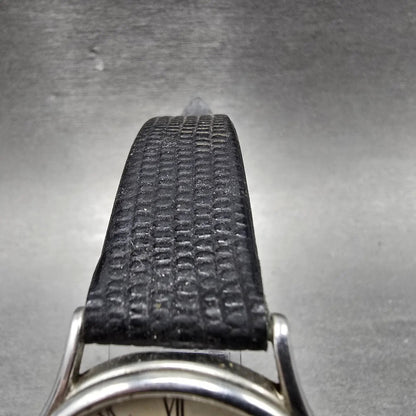 Seiko Watch Men 33mm White Dial Silver Tone Round Vintage 43-0091 PARTS NINJK5