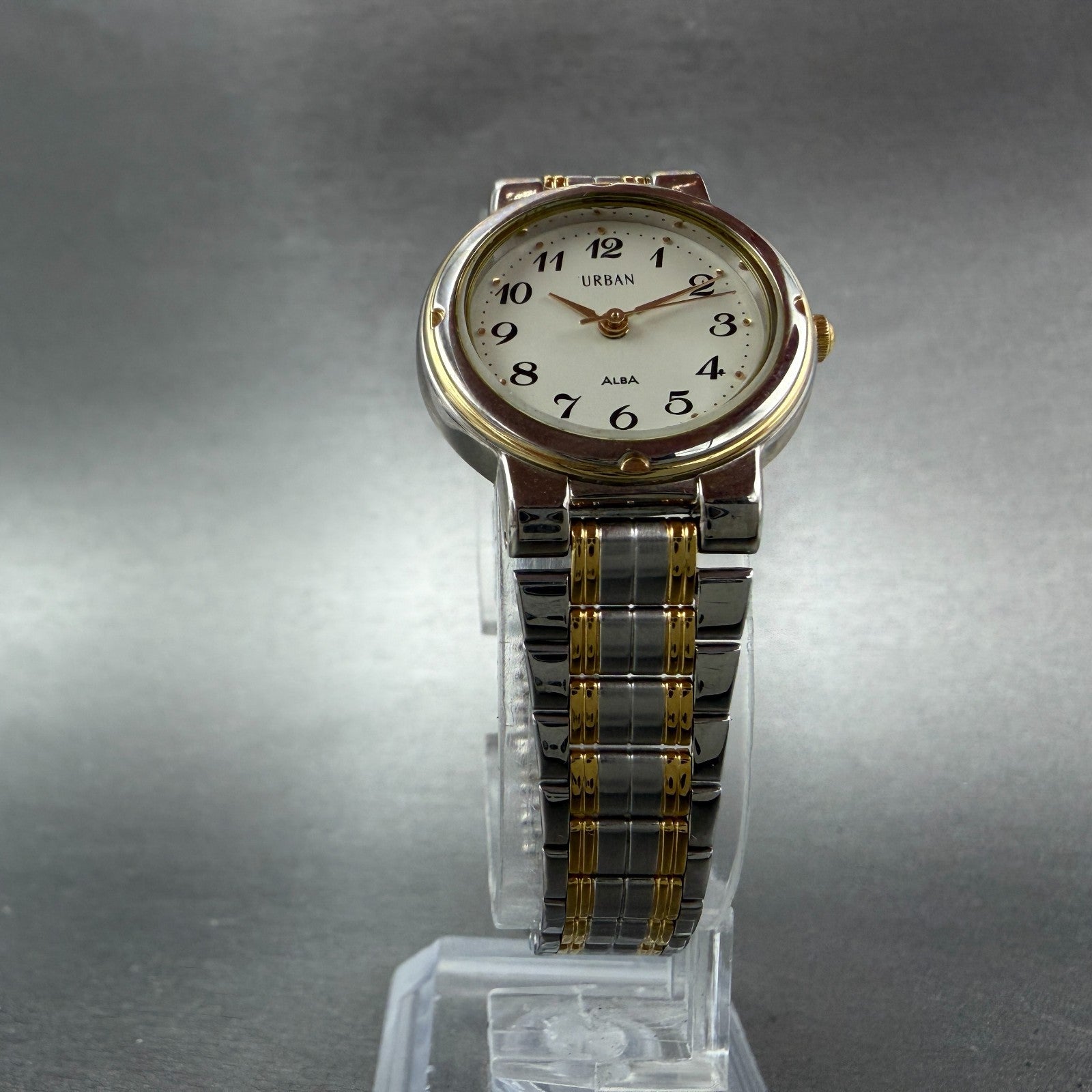 Seiko Alba Urban Watch Women 24mm Cream Dial Two Tone V701-1400 New Battery5
