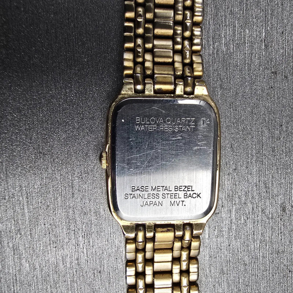 Bulova Tank Watch Women 19mm White Dial Gold Tone Rectangle 97L64 New Battery10