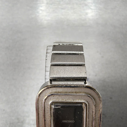 Seiko Tank Watch Women 19mm Black Dial White Gold Plated Manual 114490 PARTS5
