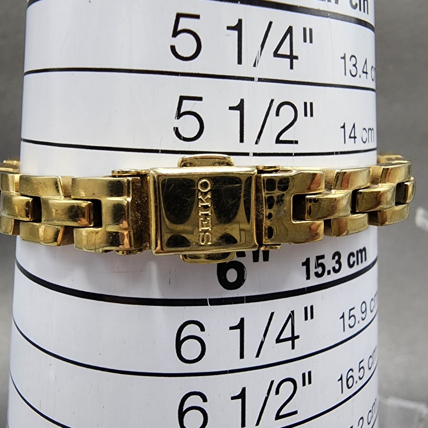 Seiko Solar Watch Women 27mm MOP Dial Gold Tone Round V115-0BM0 Runs