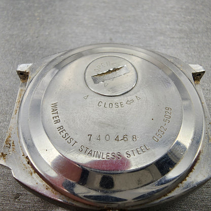 Seiko Digital Watch Men 37mm LCD Steel Round 0532-5029 Pie Pieces PARTS