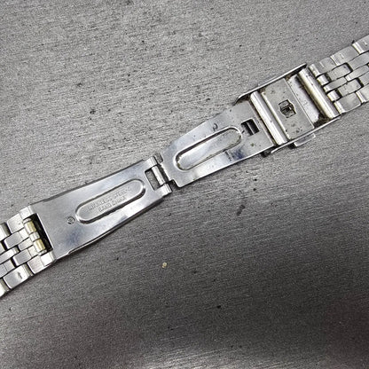 Seiko Bracelet 18mm Stainless Steel Two Tone Tri Folding Clasp VTG Japan 4A4K2C118