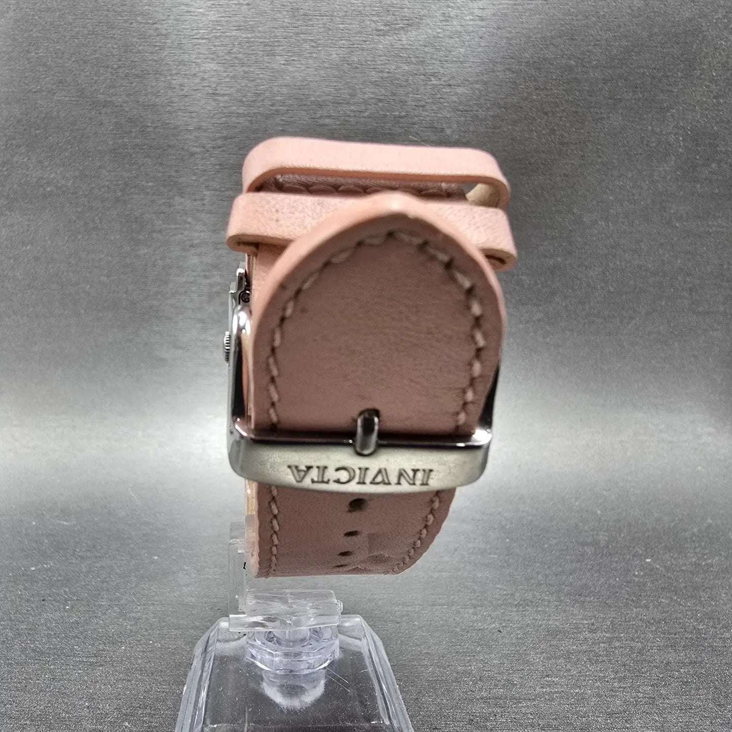 Invicta Watch Women 30mm Pink Dial Silver Tone Square Date 2317 New Battery8
