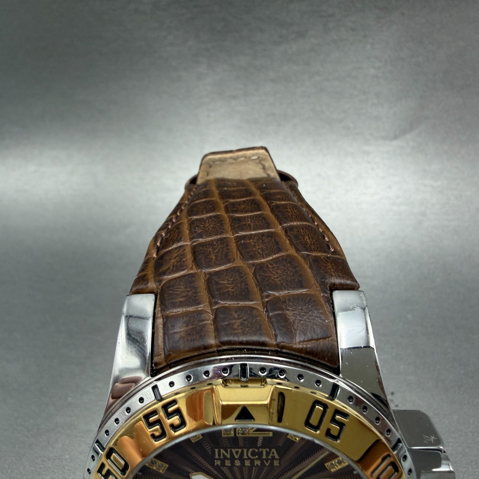 Invicta Reserve Excursion Watch Men 50mm Brown Dial Two Tone Date 42628 New Batt4