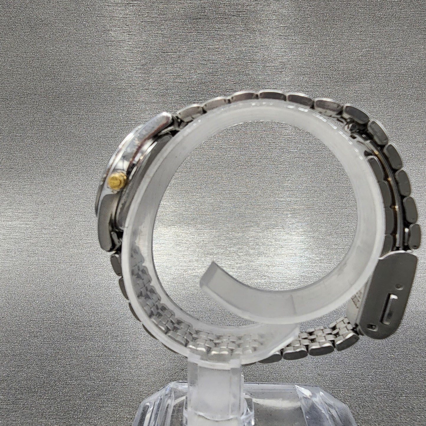 Citizen EcoDrive Watch Women 24mm White Dial Two Tone E030L20484 Runs6