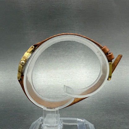 Seiko Watch Women 20mm Champagne Dial Gold Tone Round 2P20-0A10 New Battery VTG6
