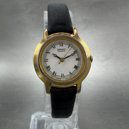 Seiko Watch Women 22mm White Dial Gold Tone Round 4N01-0441 New Battery Vintage5