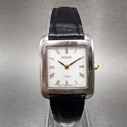 Citizen Exceed Tank Watch Women 20mm White Dial Silver Tone 4420e42622 New Batt0