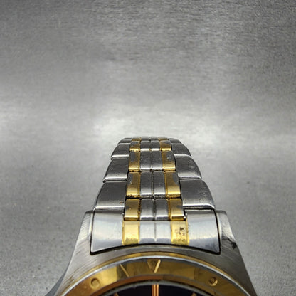 Pulsar Analog Digital Watch Men 39mm Blue Dial Two Tone Alarm Chrono New Battery4