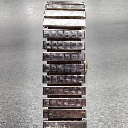 Seiko SQ Watch Men 35mm Black Dial Gold Tone Daydate 7123-8030 New Battery VTG7