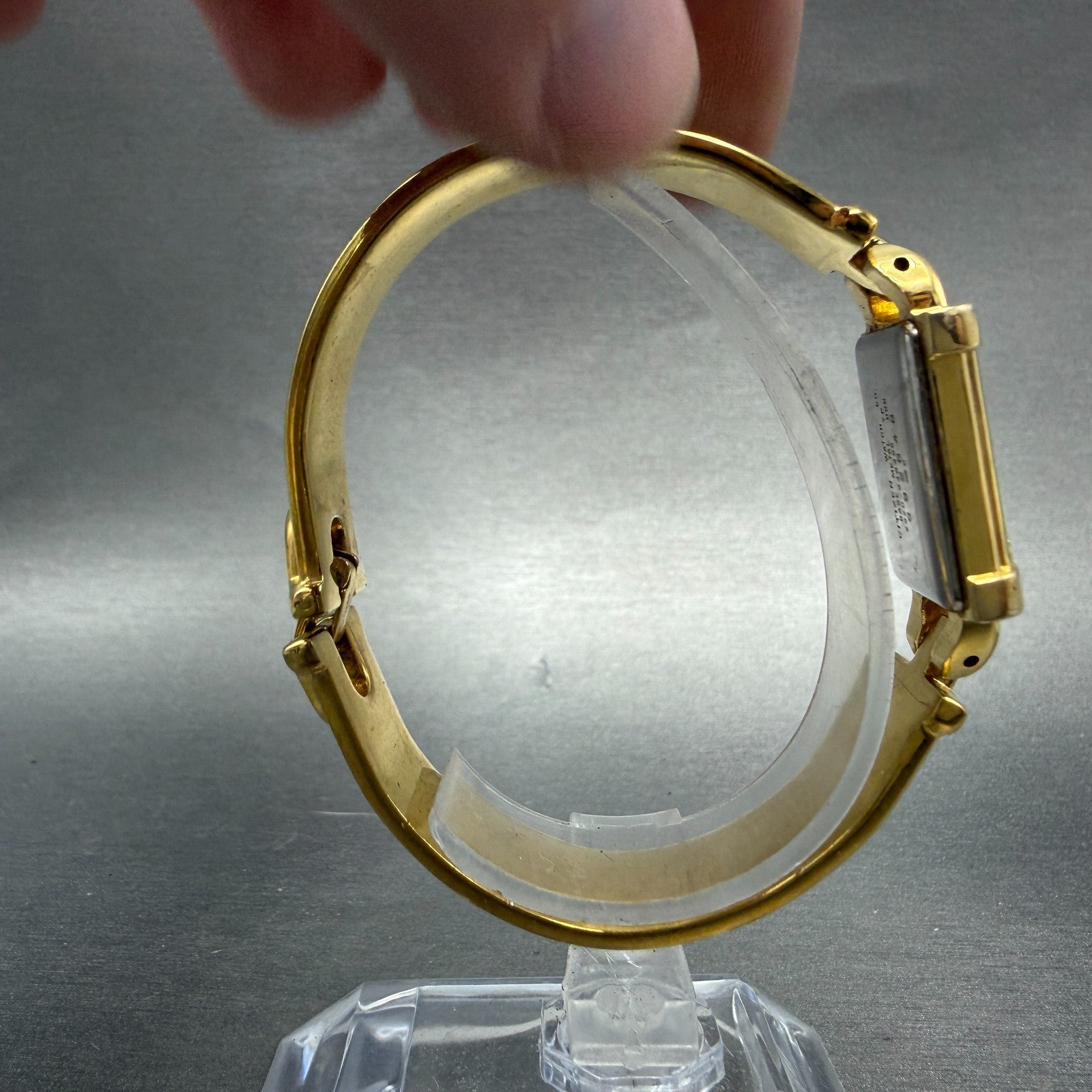 Citizen CQ Tank Watch Women 19mm Black Dial Gold Tone 5920-S48465 New Battery8