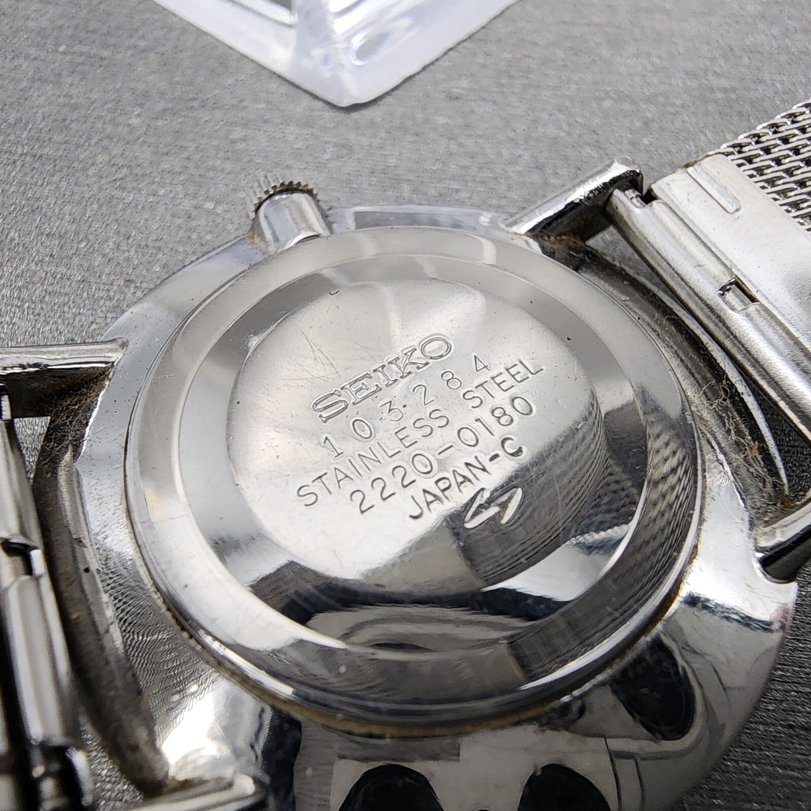 Seiko Chariot Watch Men 33mm White Woven Dial Steel Manual Wind 22200180 PARTS10