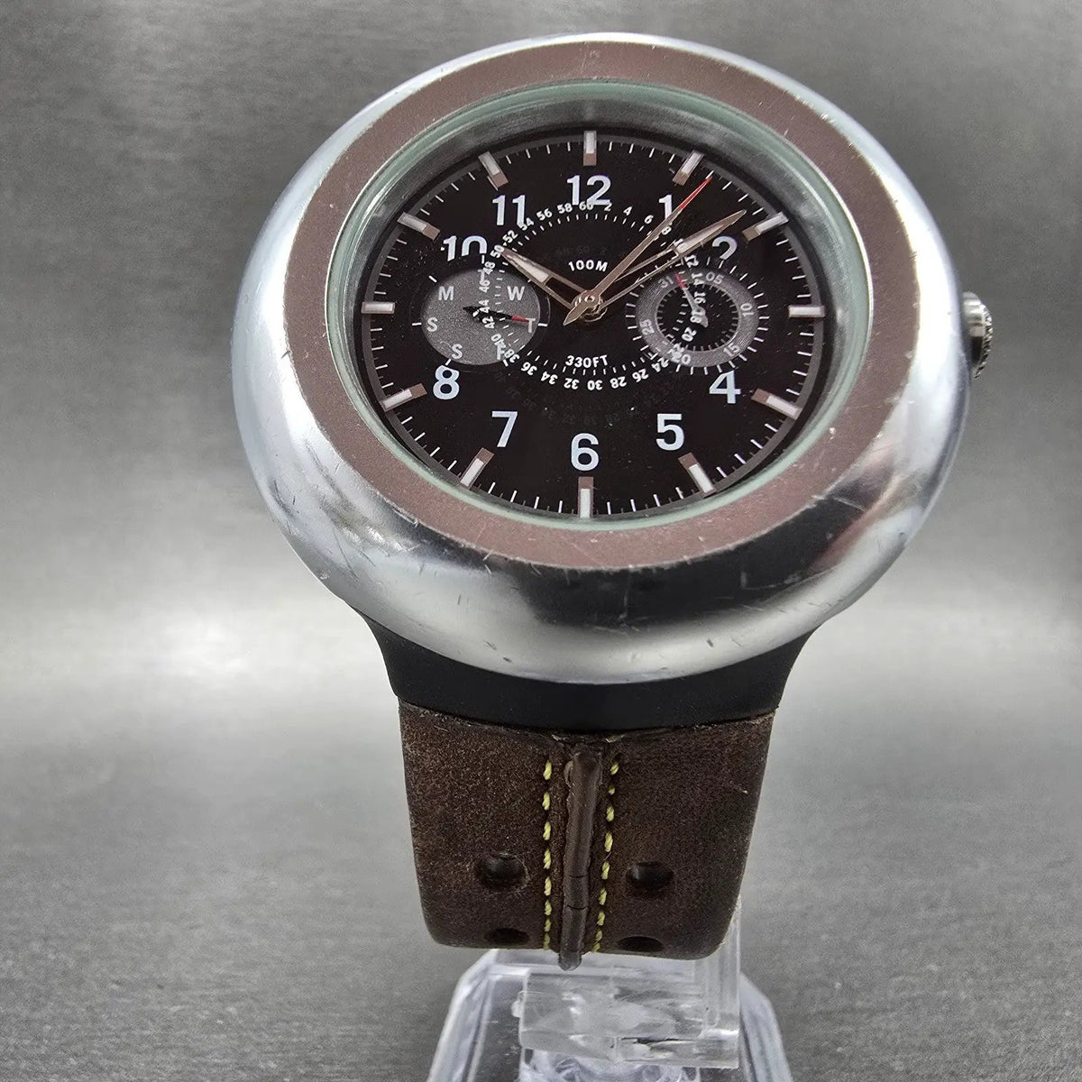 Nike Oregon Watch Men 45mm Black Dial Aluminum Daydate Round WA0050 New Battery5