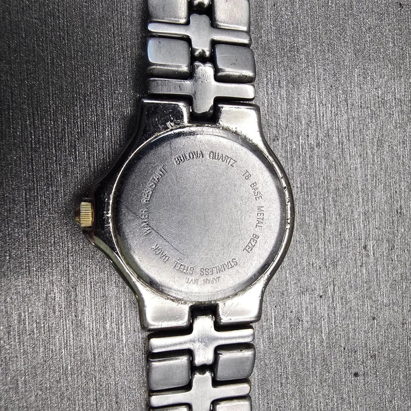 Bulova Watch Women 25mm White Dial Two Tone Date Round New Battery 98M36 Vintage10