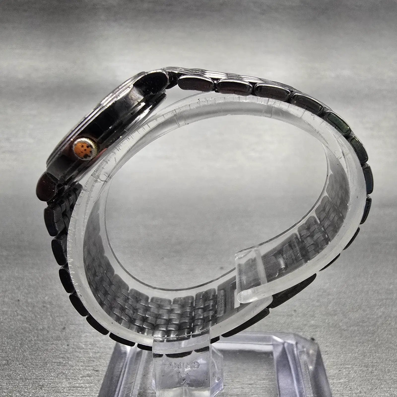 Seiko Watch Women 23mm White Dial Gray Tone Date Round 7N89-0281 New Battery6