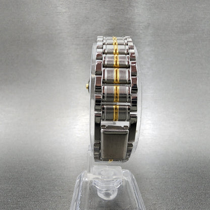 Seiko Session Watch Women 24mm White Dial Two Tone Round V801113A New Battery7