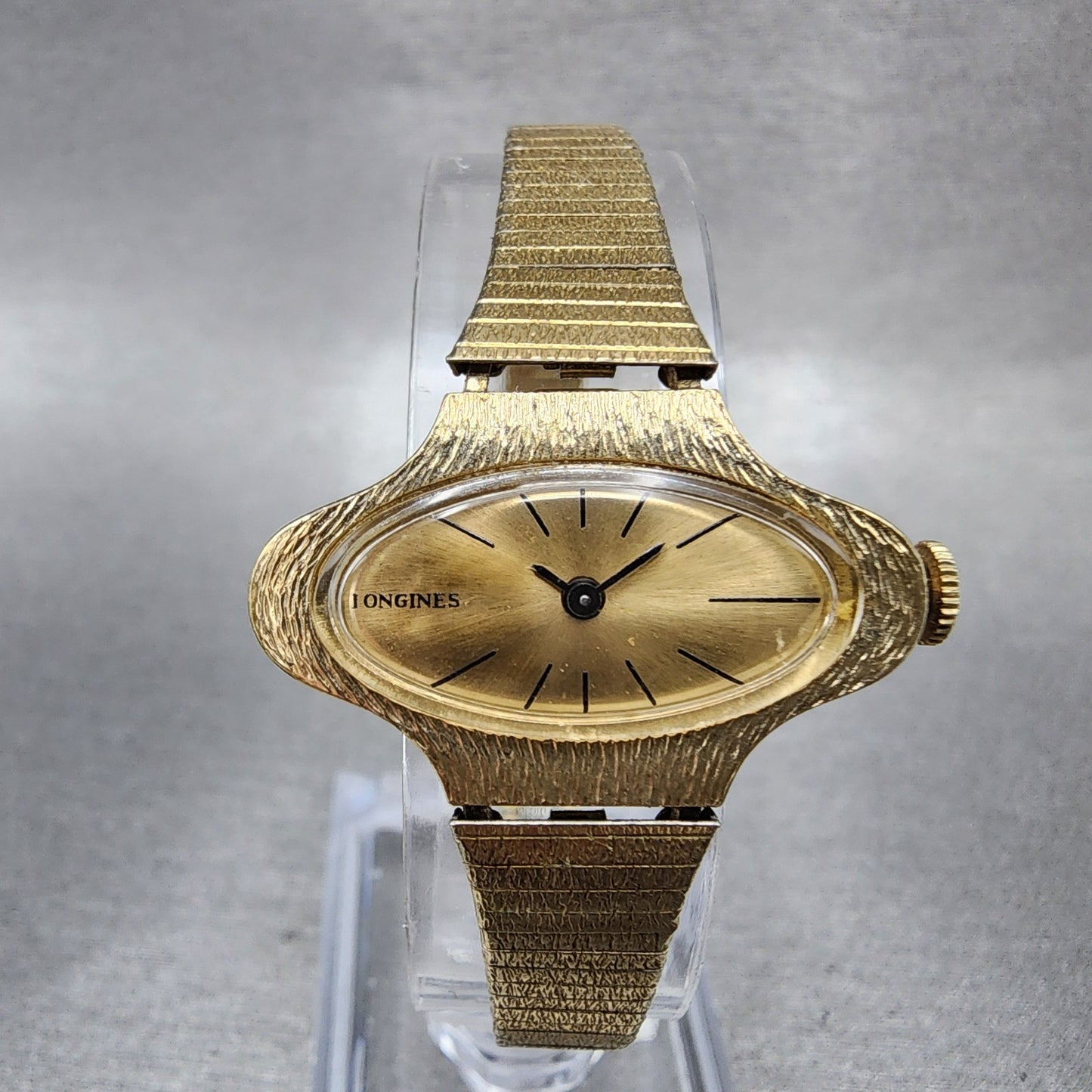 Longines Watch Women 28mm Gold Dial 10K Gold Filled Oval Manual Wind Runs VTG0