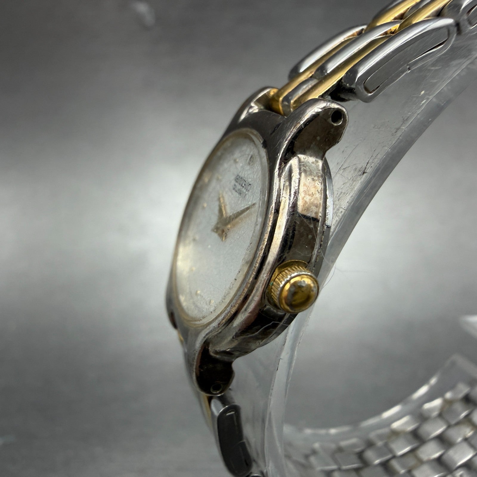 Seiko Watch Women 20mm Silver Dial Two Tone Round Vintage 1N00-0G69 New Battery2