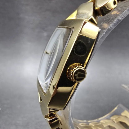 Bulova Classic Watch Women 23mm MOP Dial Gold Tone Rectangle 97L183 New Battery3