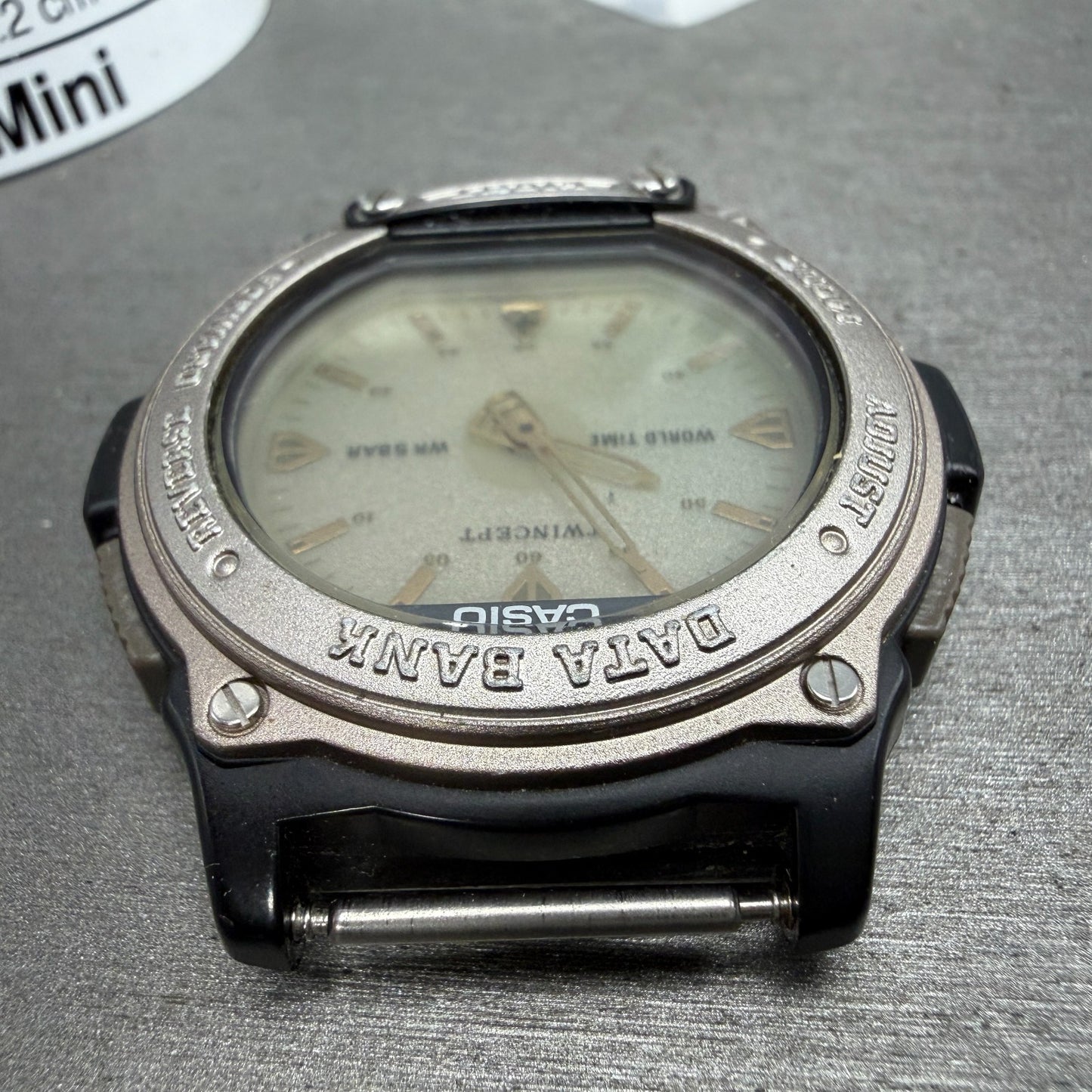 Casio Twincept ABX-60 Watch Men 44mm Ana Digi Black Silver Alarm Chrono PARTS5