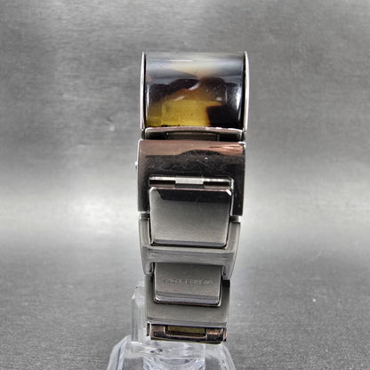 Michael Kors Watch Women 28mm Brown Dial Silver Tone Rectangle MK-4168 New Batt7
