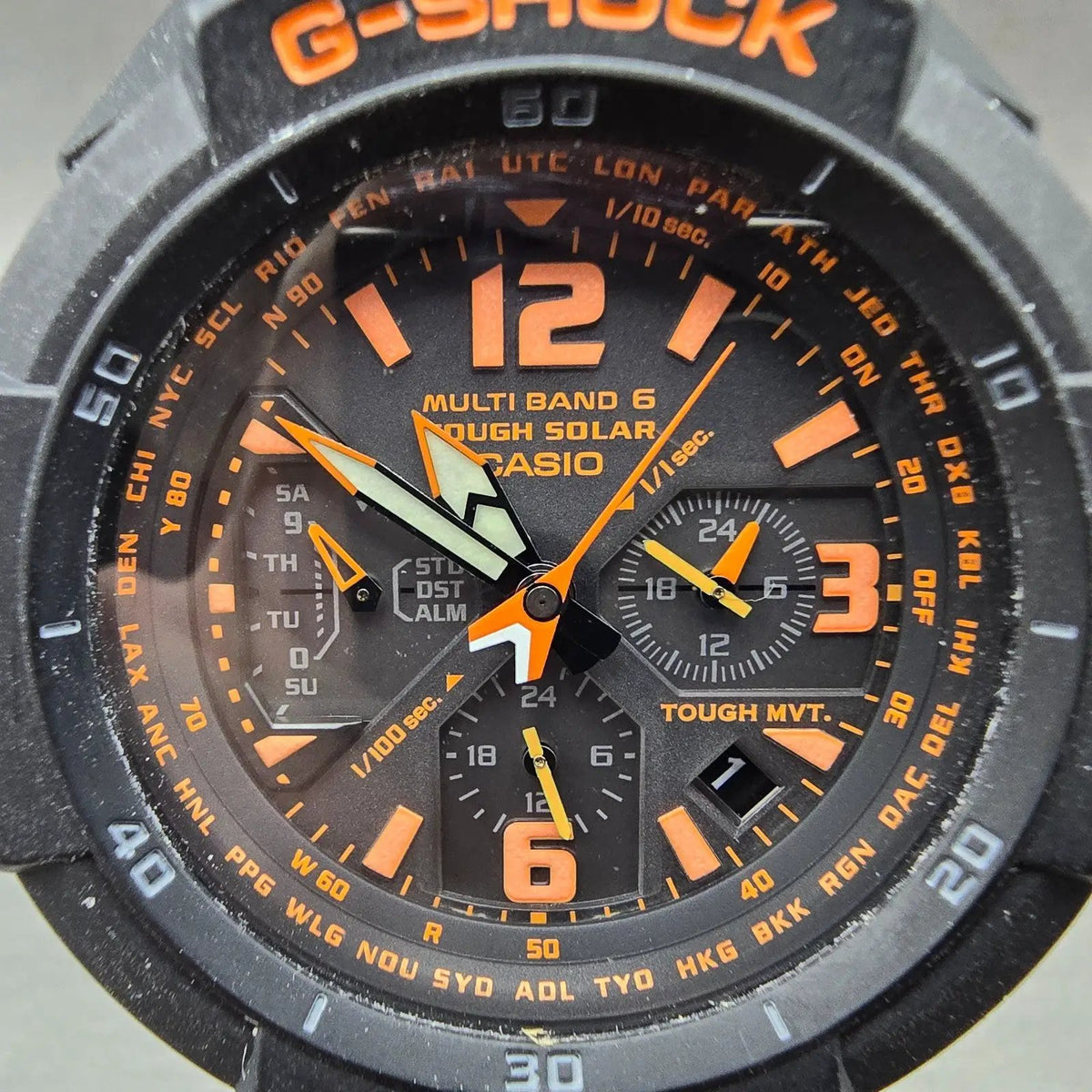 Casio G-Shock GW-3000B Watch Men 50mm Black Orange Alarm Chronograph Wors1