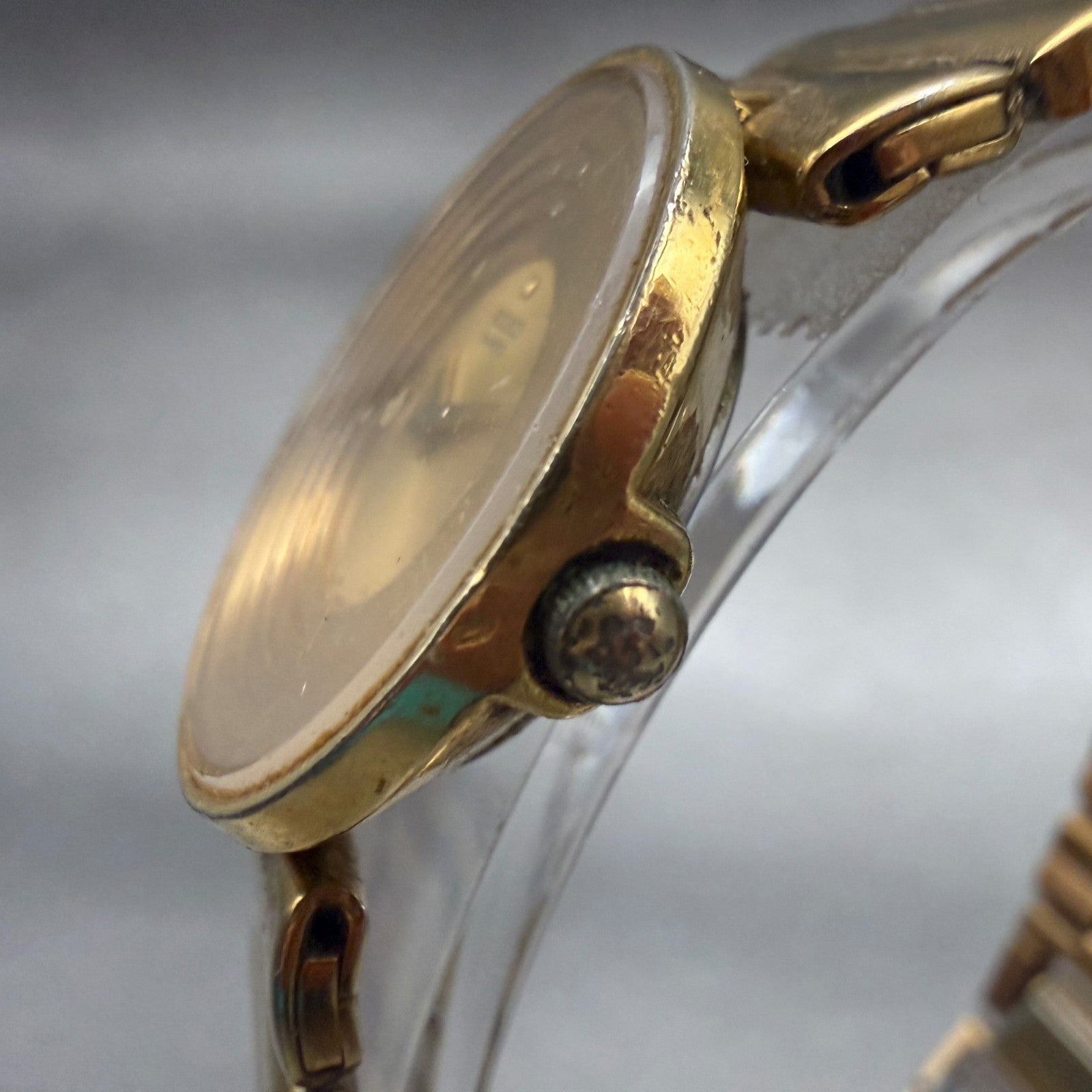 Seiko Watch Women 25mm Gold Dial Gold Tone Round 1N00-0B59 New Battery VTG2