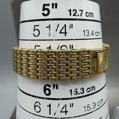 Seiko Tank Watch Women 12mm Champagne Dial Gold Tone 2e206109 New Battery AB10