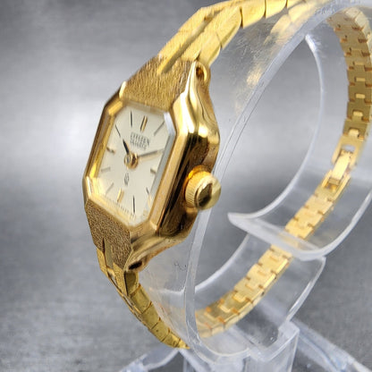 Citizen Watch Women 17mm Champagne Dial Gold Tone NOS 3220890809 New Battery4