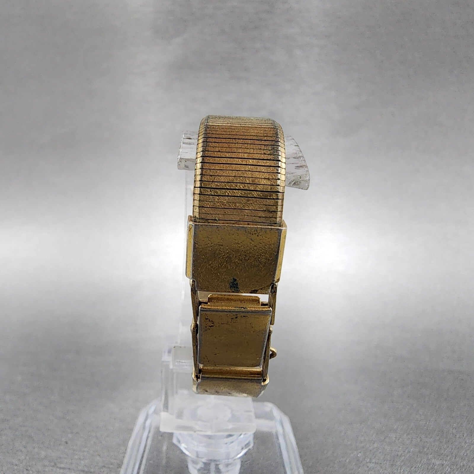 Seiko Tank Watch Women 12mm Gold Dial Gold Tone Rectangle 2E20-5409 New Battery6