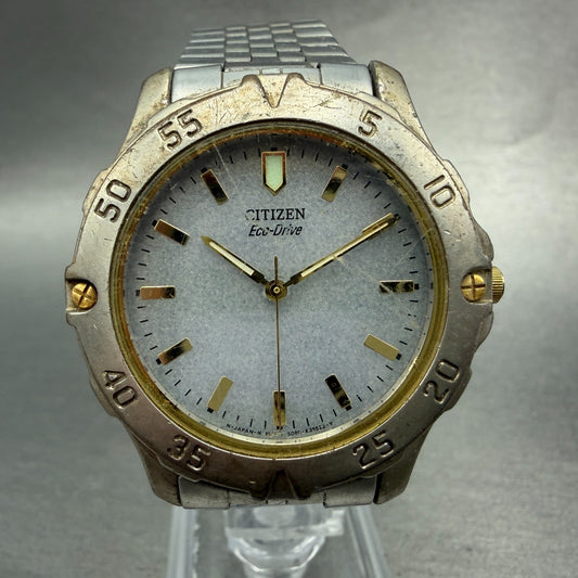 Citizen Eco-Drive Watch Men 37mm Gray Dial Two Tone Round 5080-K10760 Runs0