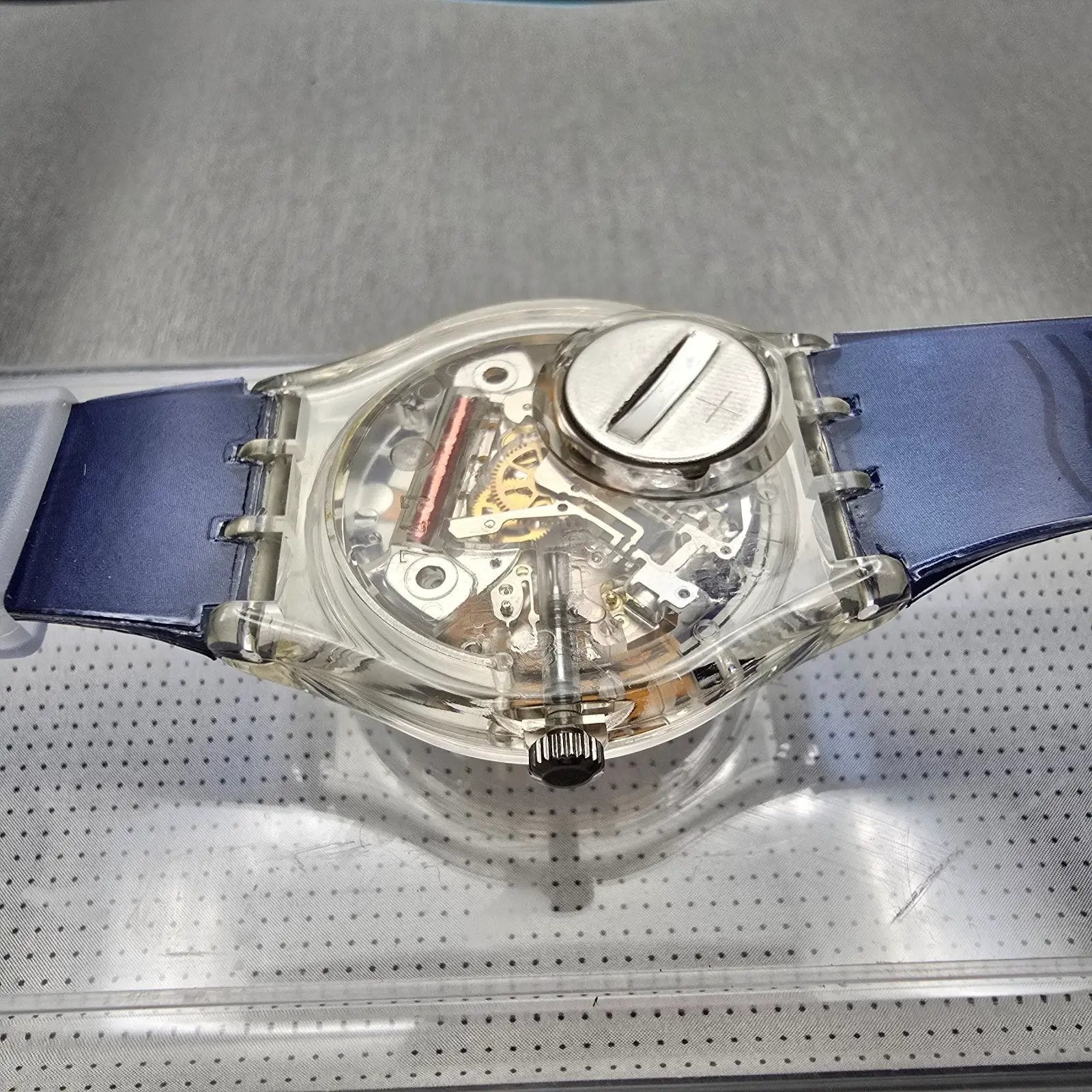 Swatch The Fifth Element Watch Men 34mm Clear Case GK260 New Battery10