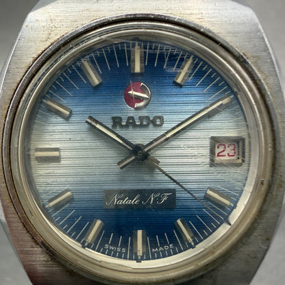 Rado Natale N.F Watch Men 37mm Blue Dial Steel Date Automatic PARTS2