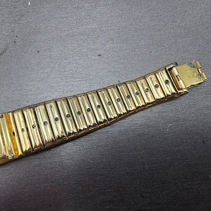 Raymond Weil Tank Watch Women 18mm Gold Dial Two Tone Gold Plated 8057 New Batt13