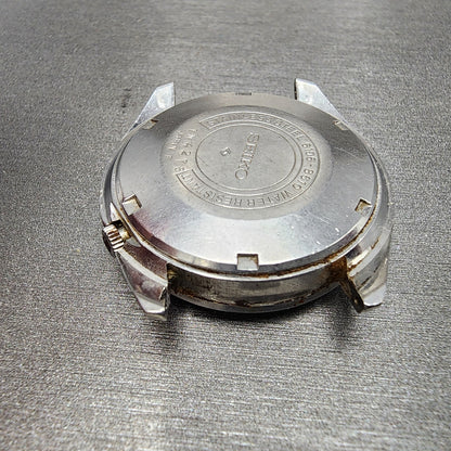 Seiko 5Actus SS Watch Men 37mm Silver Dial Silver Tone Daydate 6106-8610 Runs