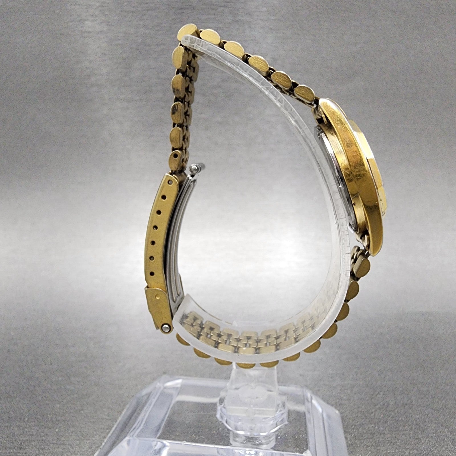 Bulova Marine Star Watch Women 24mm Champagne Dial Gold Tone Date 92G25 PARTS9