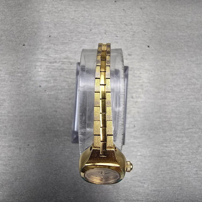 Citizen CQ Watch Women 16mm Champagne Dial Gold Tone Round 4-040929 New Battery4
