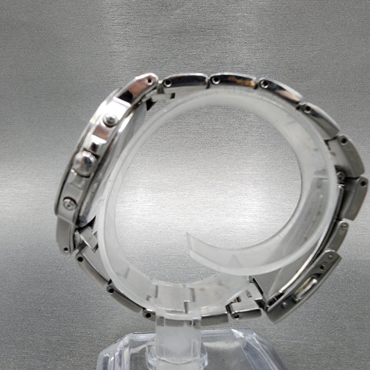 Seiko Solar Watch Men 38mm White Dial Silver Tone Date 7b52-0af0 Runs