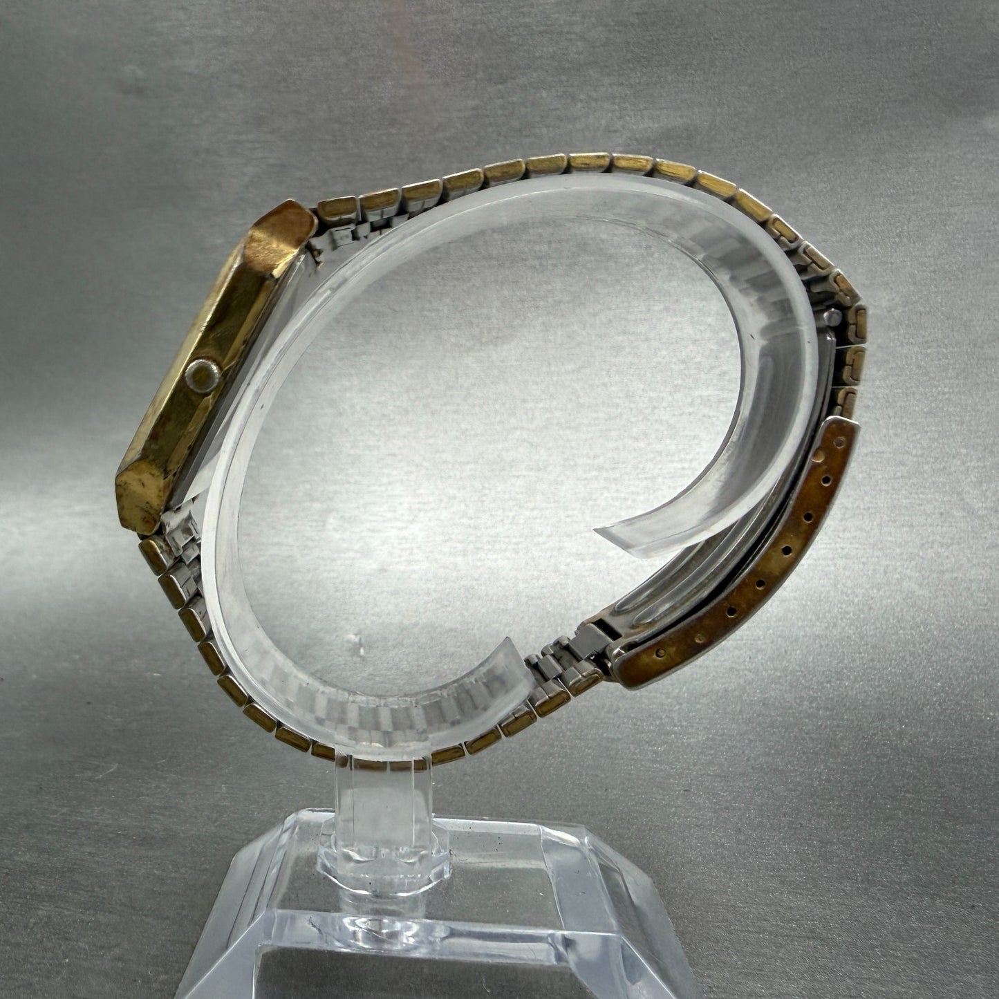 Seiko Analog Digital Watch Men 29mm Alarm Chrono Gold Tone H249-5149 PARTS7