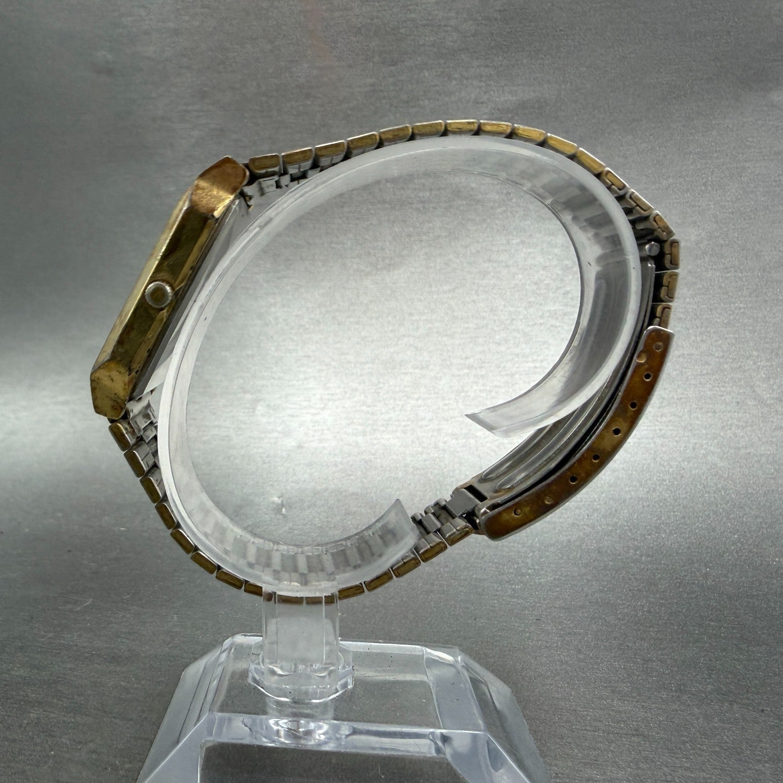 Seiko Analog Digital Watch Men 29mm Alarm Chrono Gold Tone H249-5149 PARTS7