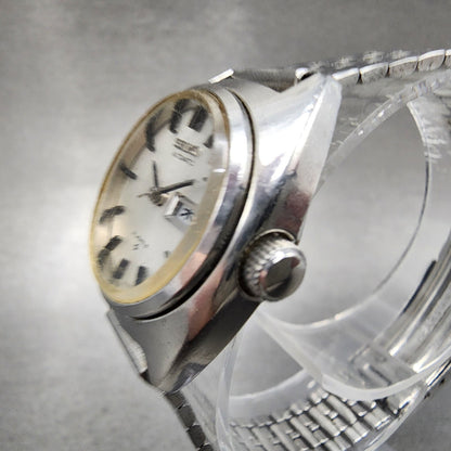 Seiko Automatic Watch Women 24mm Silver Dial Silver Tone Daydate 2706-0080 Runs
