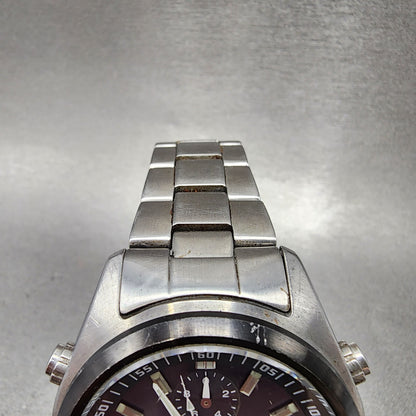 Casio Waveceptor WVQ500 Watch Men 42mm Black Dial Steel Analog Digital Chrono3