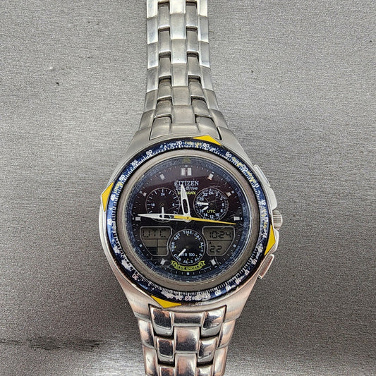 Citizen EcoDrive SkyHawk Blue Angels Watch Men 44mm Blue Dial Steel PARTS0