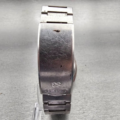 Seiko SQ Watch Men 36mm Black Dial Silver Tone Daydate 7546-5069 New Battery VTG7